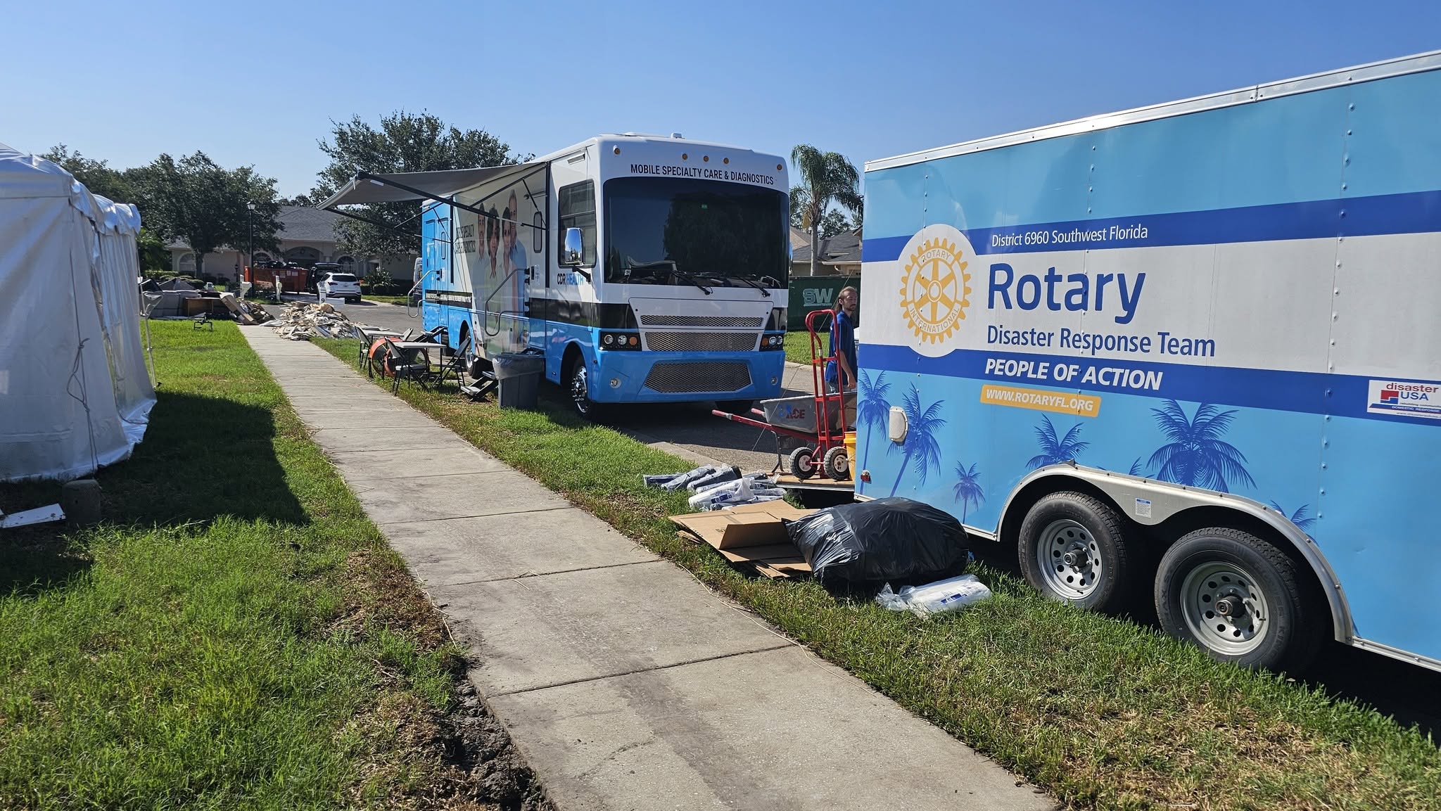 Rotary Florida Districts volunteers at work